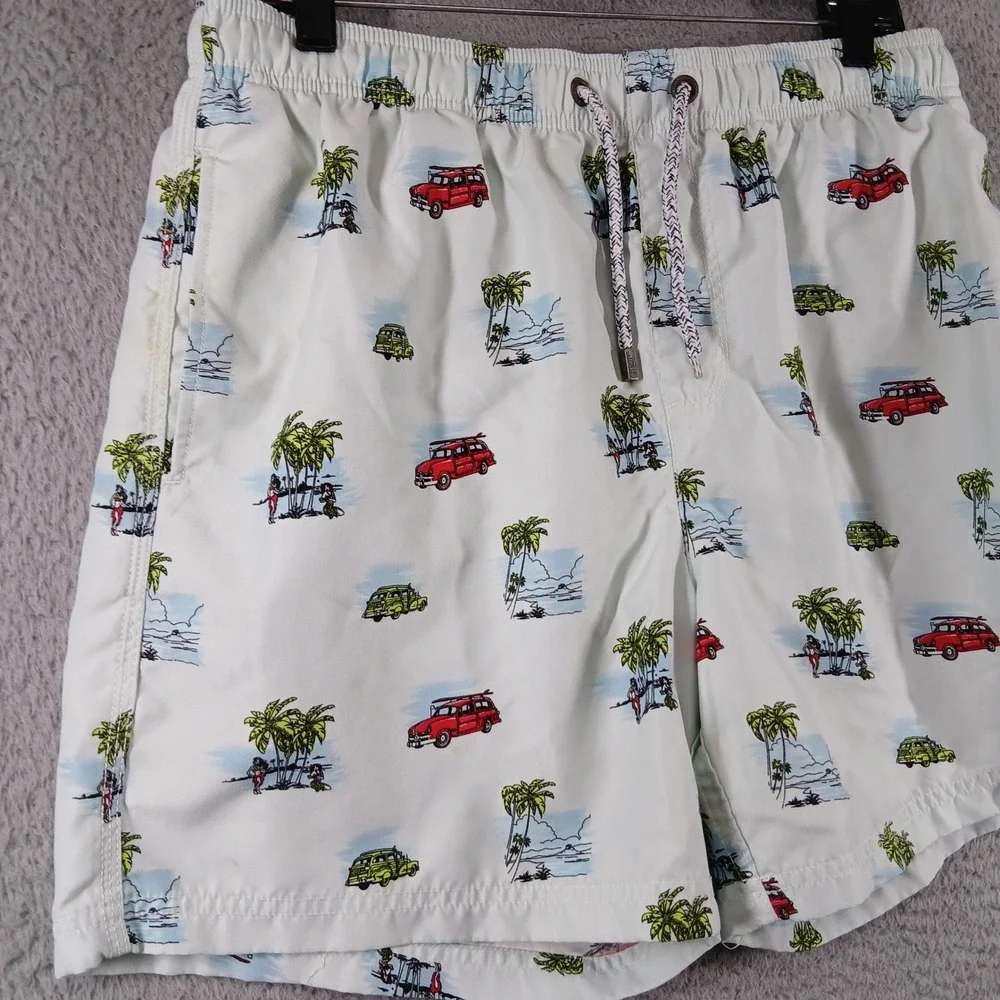 Island‎ Haze Mens Surf Wagon Palm Tree Swim Trunks XL EUC